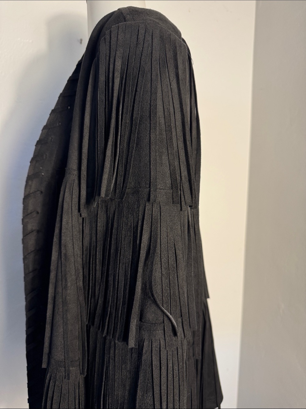All Miles Black Fringe Jacket NWT Size Large - Picture 6 of 12